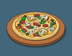 pizza on a plate