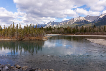lake and mountains