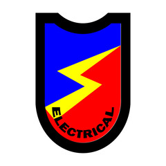 electricity logo in shield