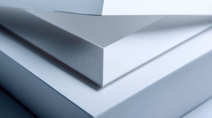 Close-up of folding edge detail on white gift box, clean composition, isolated on white