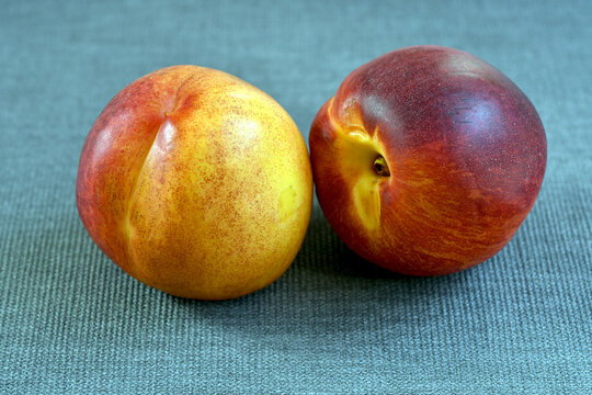 Due pesche drupe carnose, succose e dolci