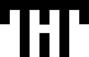 Monogram of the letter TH T. Abstract, outline and elegant.
