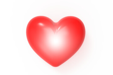 Transparent Red Valentine hearts love on transparent background. Heart valentine day PNG