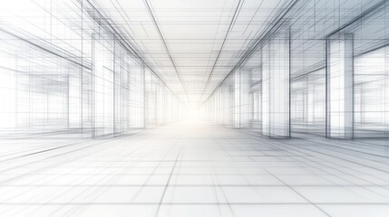 Naklejka premium Architectural blueprint of a modern building interior