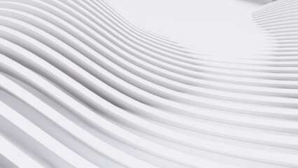 Naklejka premium Abstract Curved Shapes. White Circular Background.
