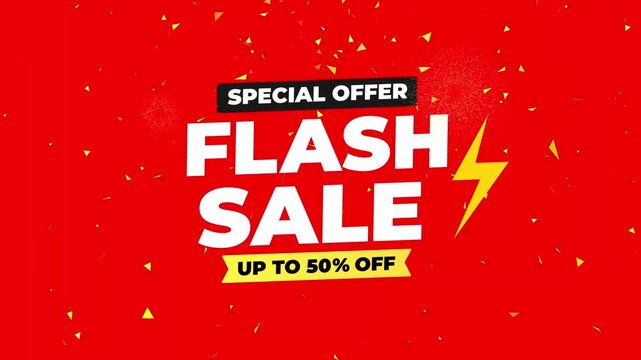 flash sale special offer &ndash; up to 50% off banner