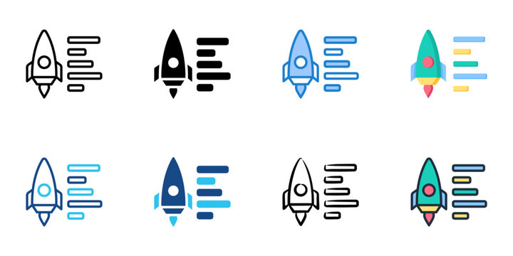 Performance Metrics icon set multiple style vector collection 
