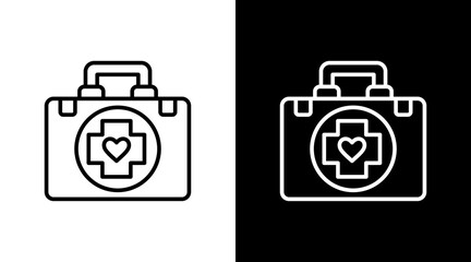 First Aid Kit With Icon Set Design
