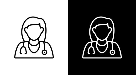 Doctor With Icon Set Design