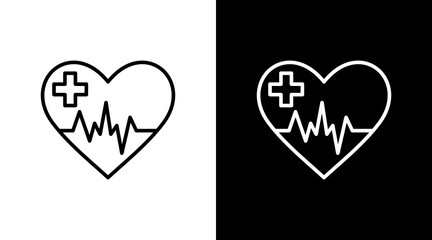 Heart With Icon Set Design