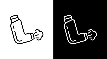 Inhaler With Icon Set Design