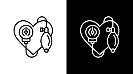 Blood Pressure Cuff With Icon Set Design