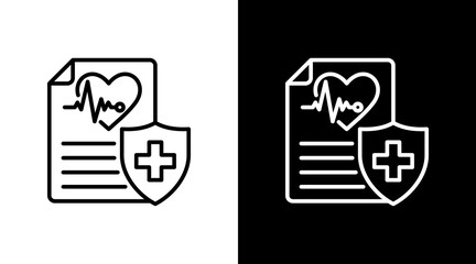 Medical Insurance With Icon Set Design