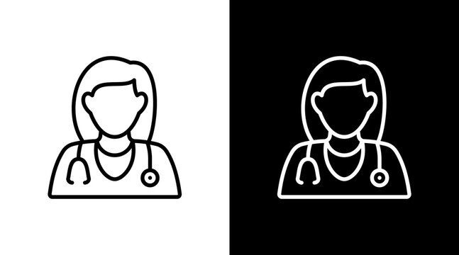 Doctor With Icon Set Design