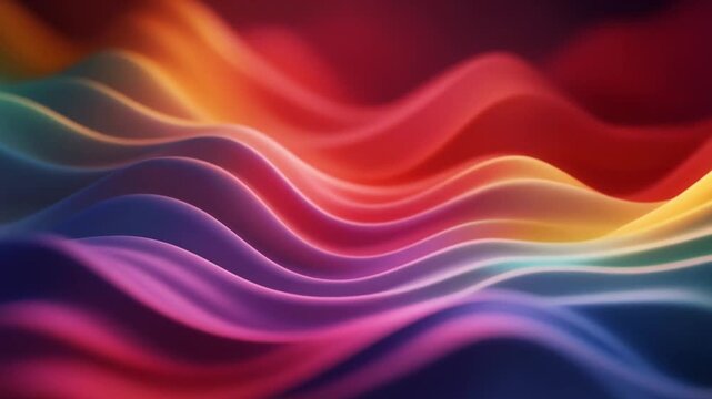Vibrant Rainbow Waves Abstract Background