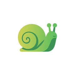 Graded green snail with round antennae