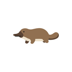 Stylized platypus with smooth rounded body