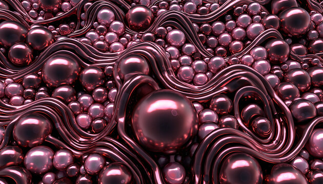 Perłowe kule w kolorach czerwieni