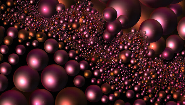 Perłowe kule w kolorach czerwieni