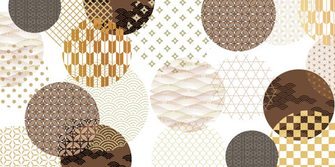 Obraz na płótnie Canvas ベージュ　和柄　模様　背景