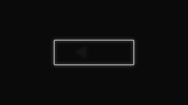 Music player scroll bar button with audio reactor, Sound audio equalizer animation. Glowing light neon media player pause icon animation sign symbol on