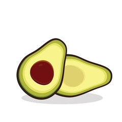 Avocado. avocado cartoon. avocado vector