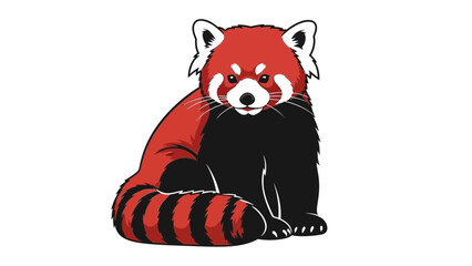 Adorable red panda illustration, perfect for children's books, educational resources and animal conservation campaigns