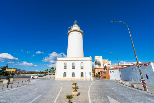 La Farola lighthouse in Malaga, Spain