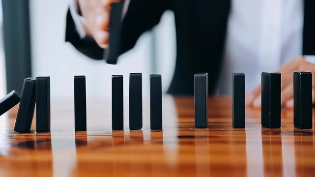 Domino Effect - Business Strategy and Risk Management in Action.
