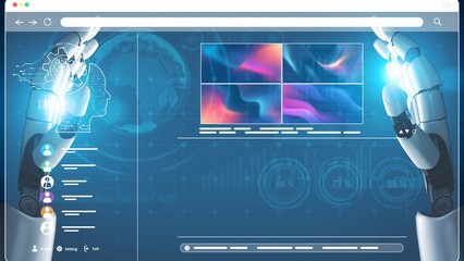 AI platform generating art images with dynamic interface. AI-generated content appears in image...