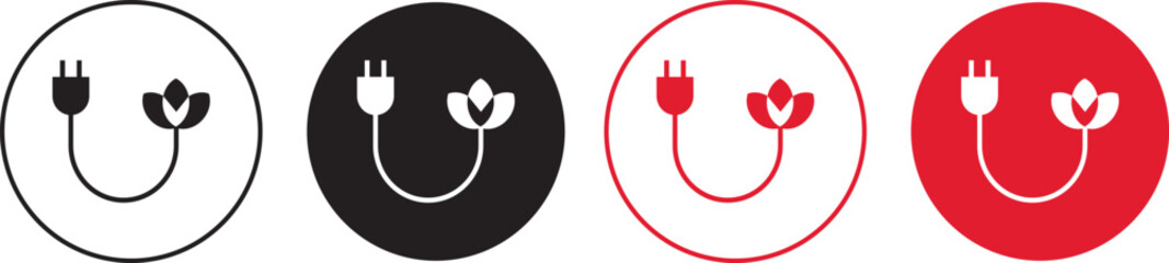 Solar energy icon set, Flat Design  Vector Icon illustration, black and white line icons pack., logo symbol,,
