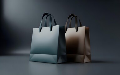 Dark Friday Sale shopping bags with a minimal background