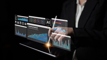 Data dashboard helps track business performance, identify trend patterns, and optimize strategic decision making for sustainable growth Parse