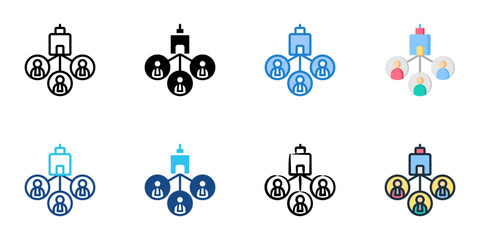 Corporate Governance icon set multiple style vector collection 
