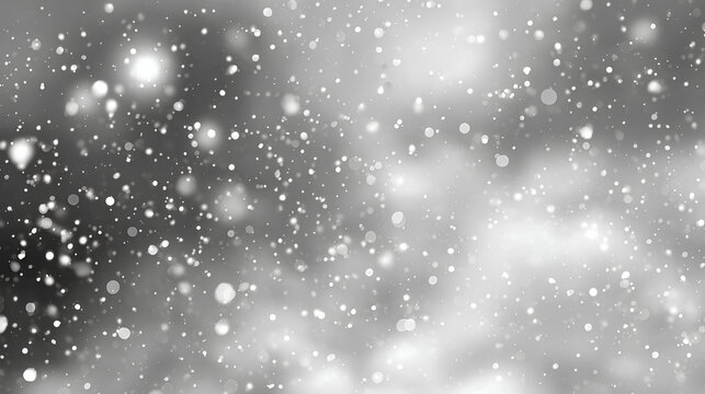 Snow snowfall snowflakes winter overlay falling background on white background Stock Illustration 