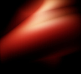 Soft orange light blur bold streak on black background