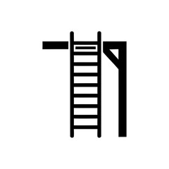 Ladder Icon – Construction and Work Safety Symbol
