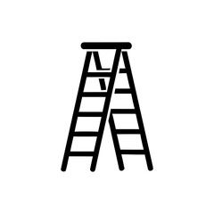 Ladder Icon – Construction and Work Safety Symbol
