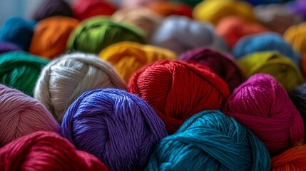 A Colorful Collection of Yarn Balls