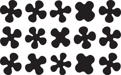 Fototapeta premium Black groovy floral pattern perfect for branding