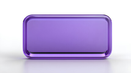 Translucent purple rectangular icon, ideal for dashboard, ID card, interface panel, or placeholder, 3d rendering on white background. Stock Illustration 