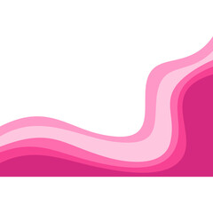 Pink wave element border corner