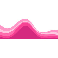Pink wave element border corner