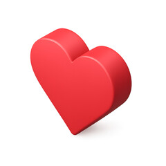 Heart Like 3D Icon, Express your love with this 3D heart, perfect for Valentine's Day, anniversaries, or conveying heartfelt emotions in your projects