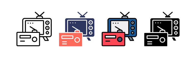 Radio And Tv multiple icon