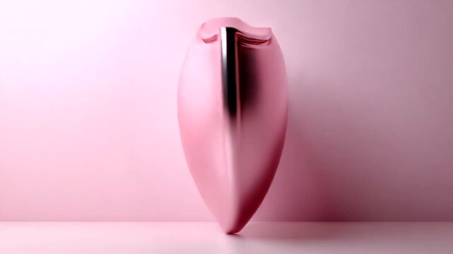 Modern pink object with sleek design on soft background
