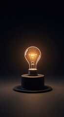 A breakthrough moment of understanding, symbolized by a bright idea appearing instantly, bringing clarity to a confusing problem ,creation ,success ,concept