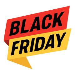 Black friday sale discount shopping business flat color vector illustration template design