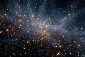 Fototapeta premium Celestial Symphony: A breathtaking cosmic panorama unfolds, revealing a mesmerizing tapestry of stars, galaxies, and nebulae in a celestial display of unparalleled grandeur.