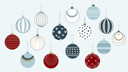 Whimsical holiday spirit featuring a collection of decorative Christmas ornaments with unique